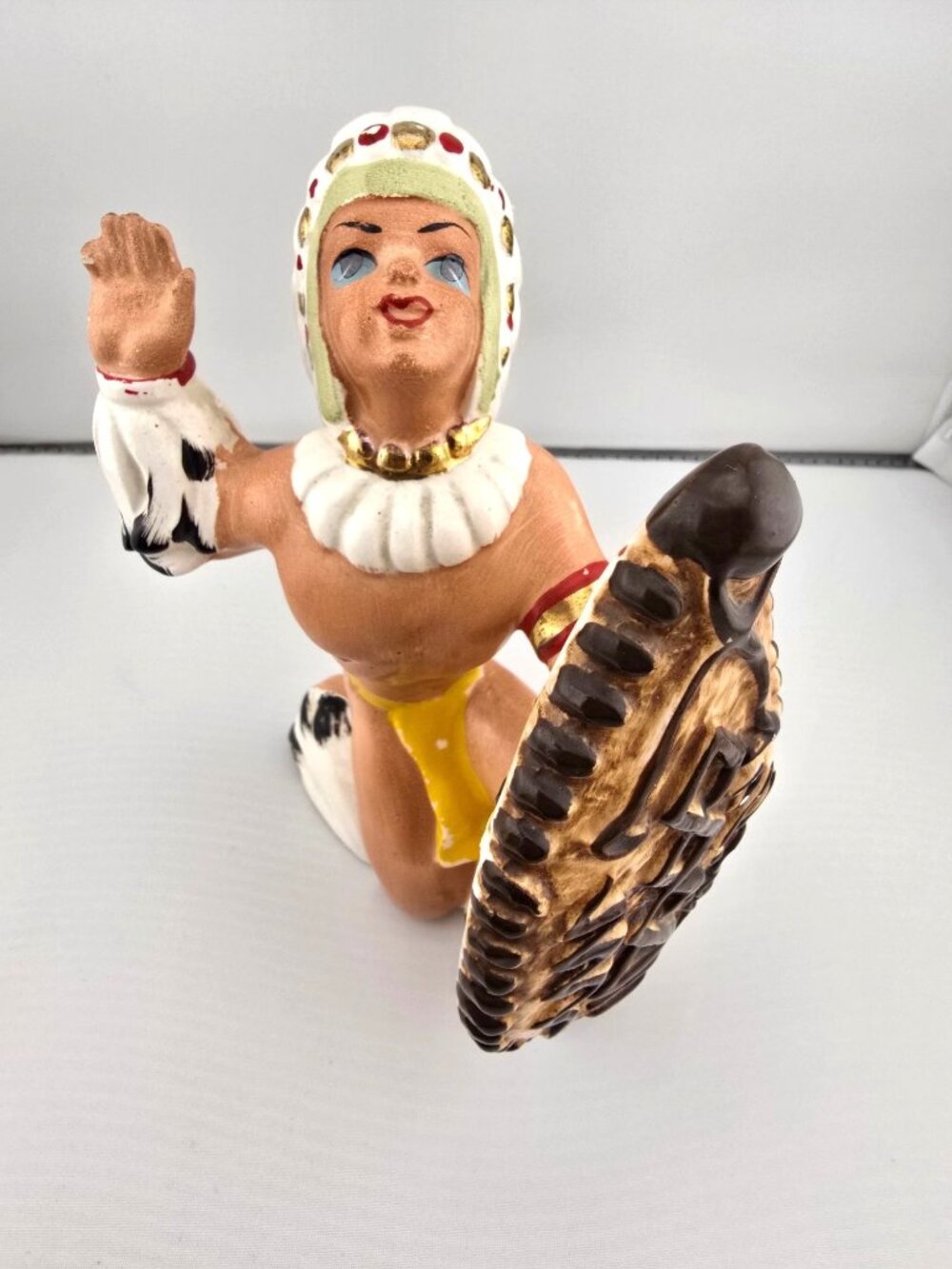 Vintage Wales Japan Native American Chief Figurines Set/2 Hand-Painted Ceramic - Picture 11 of 16